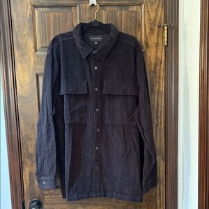 No Boundaries Men's Black Corduroy Shirt Jacket